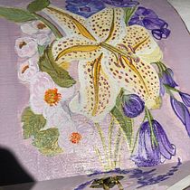 My project for course: Painting on Wood: Decorate Kitchen Utensils Ein Projekt aus dem Bereich H, werk, Malerei, Musterdesign, Malerei mit Acr, l, Botanische Illustration, DIY und Dekoratives Malen von Stefana Farina - 05.10.2023