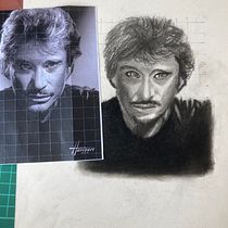 Mon projet du cours : Portrait artistique au fusain : créez des ambiances. Ilustração tradicional, Artes plásticas, Desenho, Desenho de retrato, Desenho realista, e Desenho artístico projeto de Trysken Van Crombrugge - 05.10.2023