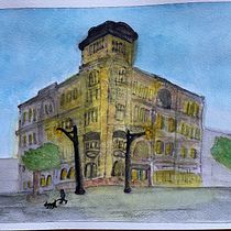 My project for course: Architectural Sketching with Watercolor and Ink. Sketching, Drawing, Watercolor Painting, Architectural Illustration, Sketchbook & Ink Illustration project by Karen Furster - 10.03.2023