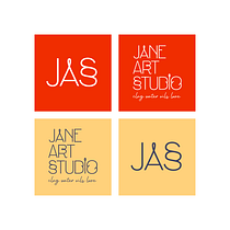 My project for course: Visual Identity Design for Jane Art Studio. Un progetto di Br, ing, Br, identit, Graphic design, Design di loghi e Design digitale di Kirill Kuznetsov - 04.10.2023