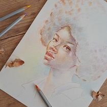 My project for course: Vibrant Portrait Drawing with Colored Pencils. Drawing, Portrait Drawing, Sketchbook, and Colored Pencil Drawing project by liciafernanda_santos - 10.04.2023