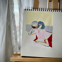 Mon projet du cours : Dessin expressif de la figure humaine : formes et couleurs. Fine Arts, Pencil Drawing, Drawing, Portrait Drawing, Realistic Drawing, Figure Drawing, and Gouache Painting project by marie.favre - 10.06.2023
