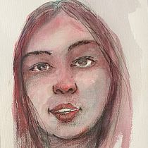 Mi proyecto del curso: Retrato artístico en acuarela. Fine Arts, Painting, and Portrait Drawing project by guillrmosantos - 09.29.2023