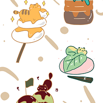 My project for course: Kawaii Illustration: Create Charming Characters Ein Projekt aus dem Bereich Traditionelle Illustration, Design von Figuren und Manga von rayrainzz - 07.10.2023
