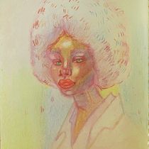 Mi proyecto del curso: Dibujo de retratos llamativos con lápices de colores. Drawing, Portrait Drawing, Sketchbook, and Colored Pencil Drawing project by paulapavsas - 10.08.2023