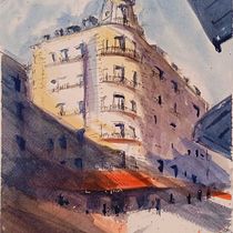Mi proyecto del curso: Dibujo arquitectónico con acuarela y tinta. Sketching, Drawing, Watercolor Painting, Architectural Illustration, Sketchbook & Ink Illustration project by Francisco Santana - 10.05.2023