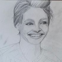 My project for course: Graphite Line Drawing for Portrait Sketchbooking. Artes plásticas, Esboçado, Desenho, Desenho de retrato, e Sketchbook projeto de agnes_kullenmark - 09.10.2023