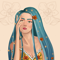 Meu projeto do curso: Retrato de personagens femininas com Procreate. Projekt z dziedziny Trad, c, jna ilustracja, Ilustracja c, frowa, R, sunek c i frow użytkownika Sofia Sousa - 10.08.2023