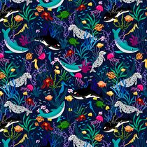 Mi proyecto del curso: Ilustración digital de patrones inspirados en el mar. Un progetto di Illustrazione tradizionale, Pattern design, Disegno e Illustrazione digitale di Paulina Melgar Castillo - 09.10.2023