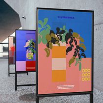 DIVERGENCE - My project for course: Graphic Design: The Art of Shape and Color. Graphic Design, Product Design, Pattern Design, Poster Design, Digital Drawing, and Color Theor project by Julia - 10.12.2023