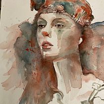 Il mio progetto del corso:  Ritratti espressivi ad acquerello. Un progetto di Illustrazione tradizionale, Belle arti, Pittura ad acquerello e Disegno di ritratti di Manuela Samperi - 13.10.2023