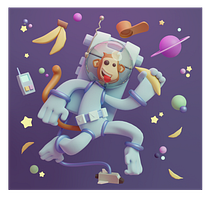 My project for course: 3D Character Creation in Blender Ein Projekt aus dem Bereich 3D, Design von Figuren, 3-D-Modellierung, Design von 3-D-Figuren und 3-D-Design von Abrar Basahi - 13.10.2023