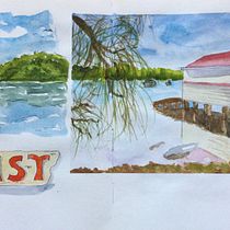 My project for course: Watercolor Travel Journal. Traditional illustration, Watercolor Painting, Architectural Illustration, and Sketchbook project by robyn_687 - 10.14.2023