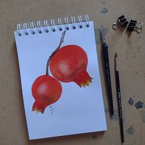Meu projeto do curso: Ilustração botânica realista: entre em contato com a natureza. Painting, Watercolor Painting, Botanical Illustration, and Naturalistic Illustration project by Samila da Silva Galés Dias - 10.14.2023