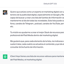 Mi proyecto del curso: Chat GPT para Marketing Digital. Un projet de Gestion et productivité, SEM, Publicité , et Marketing digital de albertpascualcarne - 15.10.2023