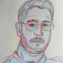 Meu projeto do curso: Desenho de retratos vibrantes com lápis de cor. Drawing, Portrait Drawing, Sketchbook, and Colored Pencil Drawing project by Érico José - 10.15.2023