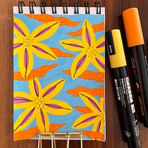 Mi proyecto del curso: Patrones botánicos en sketchbook: conquista la página en blanco. Ilustração tradicional, Pattern Design, Ilustração botânica, e Sketchbook projeto de AnaSol Campastro - 16.10.2023