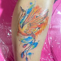 Mi proyecto del curso: Técnicas de tatuaje estilo acuarela: arte sobre piel. Traditional illustration, Painting, Watercolor Painting, and Tattoo Design project by Tatiana Ordóñez - 10.16.2023