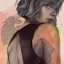 My project for course: Illustrated Portraits with Procreate. Projekt z dziedziny Trad, c, jna ilustracja, Grafika wektorowa, Ilustracja c, frowa i Portret użytkownika Maria Kozielska - 17.10.2023
