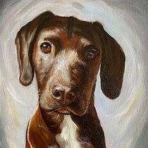 Mi proyecto del curso: Retrato realista de mascotas con pintura al óleo. Un proyecto de Bellas Artes, Pintura, Pintura al óleo e Ilustración naturalista				 de koralandgallery - 19.10.2023