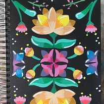 Mi proyecto del curso: Introducción a la ilustración floral con acrílico. Ilustração tradicional, Artes plásticas, Pintura, Desenho, Pintura Acrílica e Ilustração botânica projeto de Maria Eugenia Do Carmo - 19.10.2023