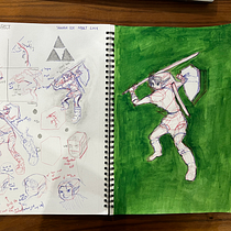 My project for course: Drawing the Human Figure & Expressive Poses. Fine Arts, Sketching, Drawing, Sketchbook, and Figure Drawing project by Russell Esby - 10.20.2023