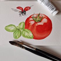 Mein Abschlussprojekt für den Kurs: Realistische botanische Illustration: Finde Zuflucht in der Natur. Un proyecto de Pintura, Pintura a la acuarela, Ilustración botánica e Ilustración naturalista				 de fotocrossart - 20.10.2023
