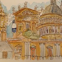 My project for course: Urban Sketching: Express Your World in a New Perspective. Un projet de Illustration traditionnelle, Esquisse , Dessin, Aquarelle, Illustration architecturale , et Carnet de croquis de y7dfcnx8rv - 20.10.2023