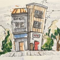 Mein Abschlussprojekt für den Kurs: Expressive Architekturskizzen mit Markern. Sketching, Drawing, Architectural Illustration, Sketchbook & Ink Illustration project by Cornelia - 10.19.2023