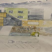 Mon projet du cours : Esquisse architecturale pour illustrations urbaines. Een project van  Ontwerp, Traditionele illustratie,  Schetsen,  Architecturale illustratie y Sketchbook van Jean-philippe Maurice - 21.10.2023