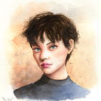 Il mio progetto del corso: Ritratto ad acquerello a partire da una fotografia. Traditional illustration, Watercolor Painting, and Portrait Drawing project by Pina Muscas - 10.21.2023