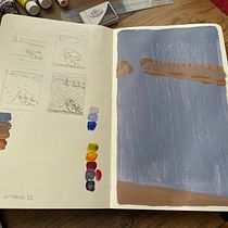 Dunbar Harbour, Scotland Oct 23. Fine Arts, Painting, Sketching, Architectural Illustration, Sketchbook, and Gouache Painting project by amandine.eap - 10.22.2023
