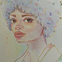 Mijn project van de cursus: Teken levendige portretten met kleurpotloden. Drawing, Portrait Drawing, Sketchbook, and Colored Pencil Drawing project by Natalia Kołodziej - 10.22.2023