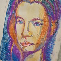 Meu projeto do curso: Desenhos de retratos expressivos com giz pastel seco. Un projet de Illustration traditionnelle, Beaux Arts, Dessin, Dessin de portrait , et Dessin artistique de fernandapaulino_1 - 22.10.2023