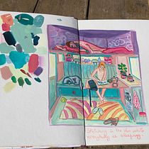 Mon projet du cours : Sketchbook de peintures à la gouache. Un proyecto de Ilustración tradicional, Bocetado, Dibujo, Ilustración arquitectónica, Sketchbook y Pintura gouache de qjfsjp628t - 23.10.2023