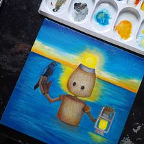 Mi proyecto del curso: Pintura al óleo de la cultura pop con un toque surrealista. Un progetto di Character design, Pittura, Disegno e Pittura ad olio di Carlos Adrián De La Paz Almaraz - 23.10.2023