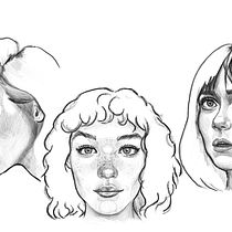 My project for course: Portrait Sketchbooking: Explore the Human Face. Sketching, Drawing, Portrait Drawing, Artistic Drawing, and Sketchbook project by zannamay94 - 10.20.2023