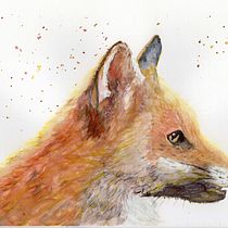 Mein Abschlussprojekt für den Kurs: Ausdrucksstarke Tierporträts in Aquarell.. Ilustração tradicional, Pintura em aquarela, Desenho realista e Ilustração naturalista projeto de a. kai. - 25.10.2023