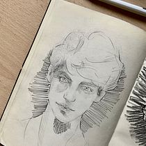 Il mio progetto del corso: Ritratto su blocco da disegno: esplora il volto umano. Sketching, Drawing, Portrait Drawing, Artistic Drawing, and Sketchbook project by Mattia Fisicaro - 10.25.2023