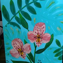 Mi proyecto del curso: Pintura botánica con acrílico. Traditional illustration, Fine Arts, Painting, Acr, lic Painting, and Botanical Illustration project by cecilialagamma - 10.25.2023