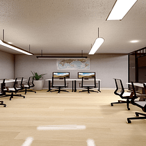 Office project visualization in blocks. Un projet de Architecture, Modélisation 3D, Architecture numérique, Conception 3D , et ArchVIZ de jgalvis - 24.10.2023
