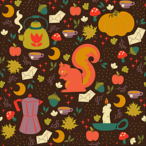 Meu projeto do curso: Ilustração vetorial de padrões a partir do zero Ein Projekt aus dem Bereich Design, Traditionelle Illustration, Musterdesign und Prägung von Ana Miguel - 25.10.2023