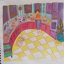 My project for course: Exploratory Sketchbook: Find Your Drawing Style. Ilustração tradicional, Esboçado, Criatividade, Desenho, Pintura em aquarela, Sketchbook, e Pintura guache projeto de chompolomp - 25.10.2023