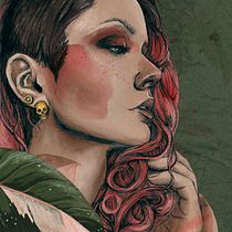 My project for course: Illustrated Portraits with Procreate. Projekt z dziedziny Trad, c, jna ilustracja, Grafika wektorowa, Ilustracja c, frowa i Portret użytkownika Suzy Becker - 26.10.2023