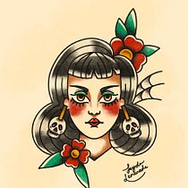 My project for course: Design Old-School Tattoos in Procreate. Projekt z dziedziny  R, sunek, Ilustracja c, frowa i Projektowanie tatuaż użytkownika Jayde Murray - 27.10.2023