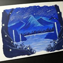 Mon projet du cours : Peinture de paysages enchantés à la gouache. Projekt z dziedziny Trad, c, jna ilustracja,  Malarstwo i Malowanie gwaszami użytkownika aud_rey - 27.10.2023