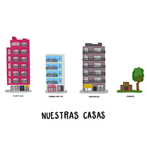 Nuestras casas. Un progetto di Illustrazione tradizionale, Infografica, Disegno, Illustrazione digitale e Pittura digitale di Flor Espino - 21.10.2023
