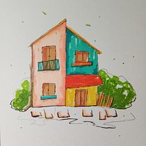 Mon projet du cours : Esquisses d'architecture expressives aux feutres de couleur. Sketching, Drawing, Architectural Illustration, Sketchbook & Ink Illustration project by gaellehuchard1 - 10.27.2023