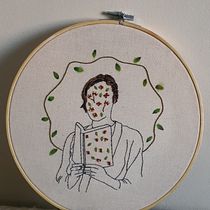 Mi proyecto del curso: Retrato bordado con elementos botánicos. Un projet de Broderie , et Design textile de Andrea Rojas - 27.10.2023