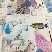 My project for course: Creative Notebook: Experiment with Collage, Stamps, and Decoupage. Ilustração tradicional, Colagem, Papercraft, e Sketchbook projeto de Eszter Grósz - 28.10.2023
